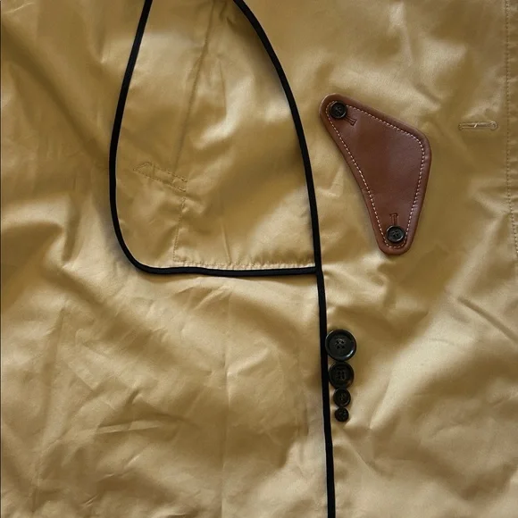 NWT COACH Men’s Trench Coat Khaki Beige Color Size XXL Leather details - Picture 11 of 16